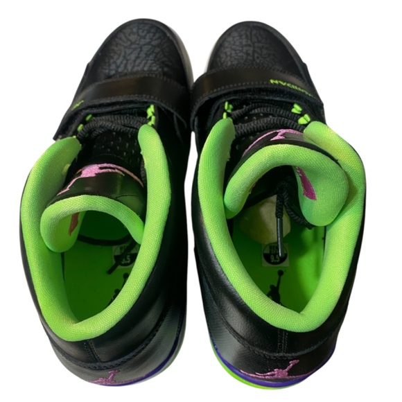 Jordan Flight Club 90\'s Men\'s Black/Green-Purple Sneakers 602661-017 Size 9.5 main image 5